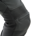 Pony 3 - Men's Motorcycle Perforated Leather Pants - Black-Matt