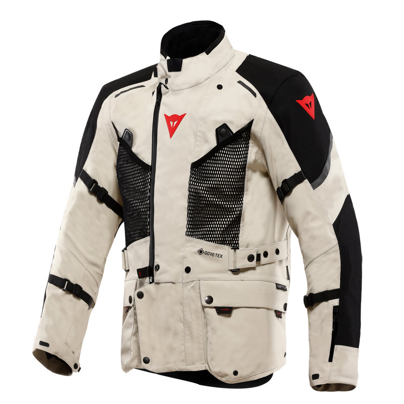 Super Expedition - Gore-Tex Motorcycle Jacket Men - Tidal Foam/Red
