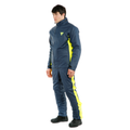 Storm 2 - Unisex Motorcycle Rain Jacket - Black-Iris/Fluo-Yellow
