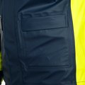 Storm 2 - Unisex Motorcycle Rain Jacket - Black-Iris/Fluo-Yellow