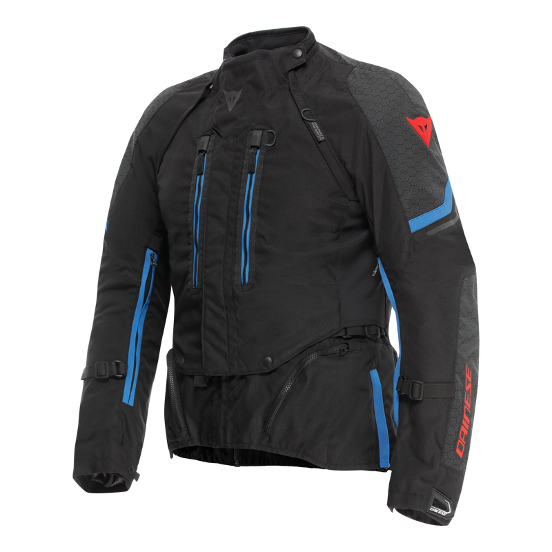 Super Adventure ABSØLUTESHELL™ - Men Motorcycle Off-Road Jacket - Black/Black/Blue