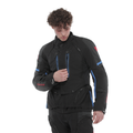 Super Adventure ABSØLUTESHELL™ - Men Motorcycle Off-Road Jacket - Black/Black/Blue