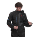 Super Adventure ABSØLUTESHELL™ - Men Motorcycle Off-Road Jacket - Black/Black/Blue