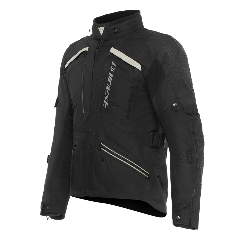 Gullfoss D-Dry - Motorcycle Jacket Waterproof Men - Black/Black/Tidal Foam