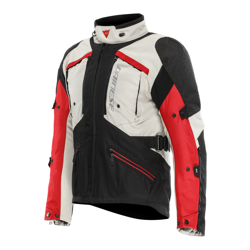 Gullfoss D-Dry - Motorcycle Jacket Waterproof Men - Tidal Foam/Black/Red