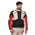 Gullfoss D-Dry - Motorcycle Jacket Waterproof Men - Tidal Foam/Black/Red
