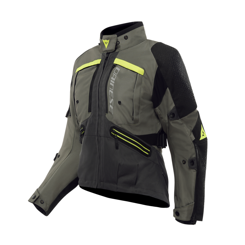 Gullfoss D-Dry - Motorcycle Jacket Waterproof Women - Deep Lichen/Ebony