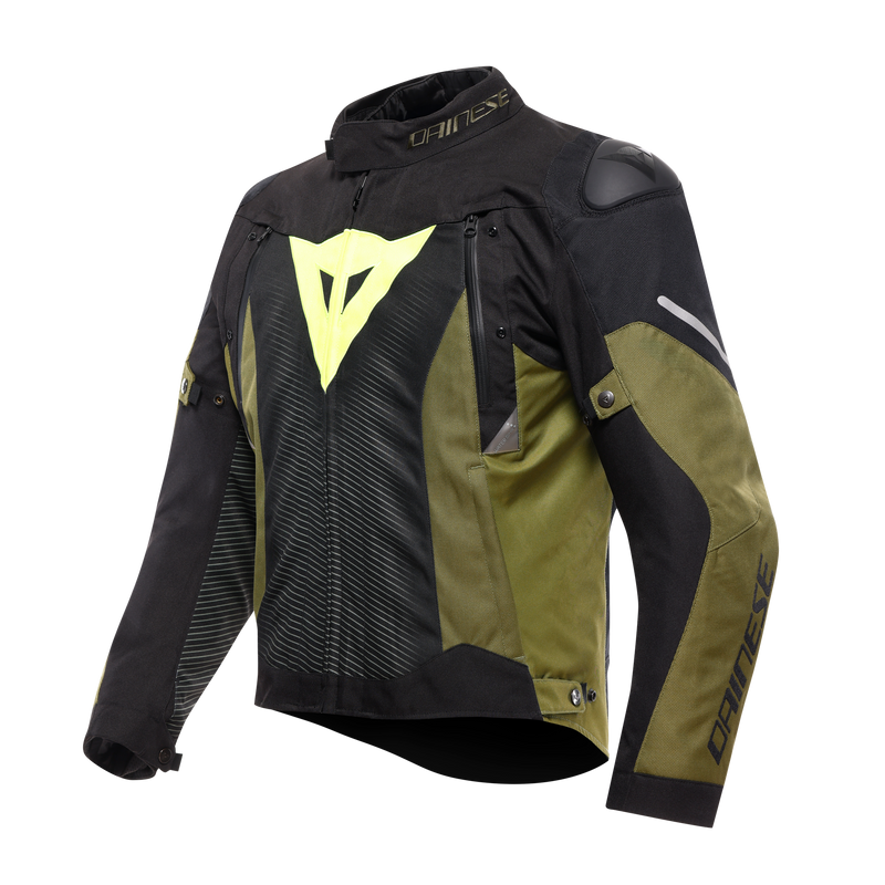 Super Sprint D-Dry - Men's Waterproof Motorcycle Jacket - Black/Green/Fluo Yellow