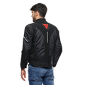 Super Sprint D-Dry - Men's Waterproof Motorcycle Jacket - Black/Black/Red-Lava