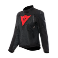Super Sprint D-Dry - Women's Waterproof Motorcycle Jacket - Black/Black/Red-Lava