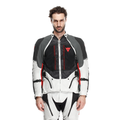 Super Adventure ABSØLUTESHELL™ - Men Motorcycle Off-Road Jacket - Glacier-Grey/Iron-Gate/Red