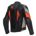 Super Rider 2 ABSOLUTESHELL™ - Men's Waterproof Motorcycle Jacket - Black/Dark-Gull-Gray/Fluo-Red