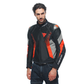 Super Rider 2 ABSOLUTESHELL™ - Men's Waterproof Motorcycle Jacket - Black/Dark-Gull-Gray/Fluo-Red