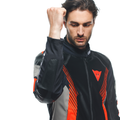 Super Rider 2 ABSOLUTESHELL™ - Men's Waterproof Motorcycle Jacket - Black/Dark-Gull-Gray/Fluo-Red