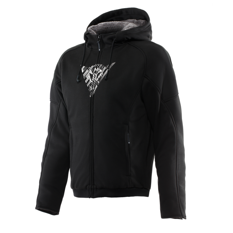 Bovisa - Motorcycle Hoodie Full-Zip - Black/White