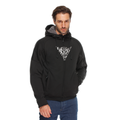 Bovisa - Motorcycle Hoodie Full-Zip - Black/White