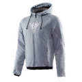 Bovisa - Motorcycle Hoodie Full-Zip - Grey-Melange/Black