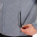 Bovisa - Motorcycle Hoodie Full-Zip - Grey-Melange/Black