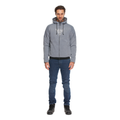 Bovisa - Motorcycle Hoodie Full-Zip - Grey-Melange/Black