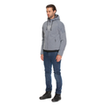 Bovisa - Motorcycle Hoodie Full-Zip - Grey-Melange/Black