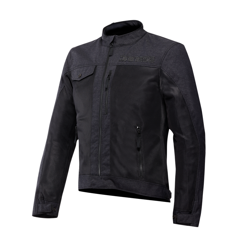 Alfama Air Tex - Men's Summer Mesh Motorcycle Jacket - Dark Grey/Black