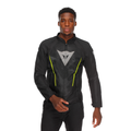 Herosphere Air Tex - Men's Motorcycle Jacket In Fabric - Black/White/Yellow-Fluo