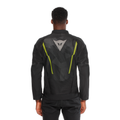 Herosphere Air Tex - Men's Motorcycle Jacket In Fabric - Black/White/Yellow-Fluo