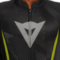 Herosphere Air Tex - Men's Motorcycle Jacket In Fabric - Black/White/Yellow-Fluo
