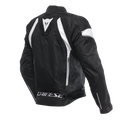 Avro 5 - Men's Fabric Motorcycle Jacket - Black/White/Black