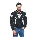 Avro 5 - Men's Fabric Motorcycle Jacket - Black/White/Black
