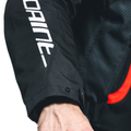 Avro 5 - Men's Fabric Motorcycle Jacket - Black/Red-Fluo/White
