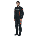 Air Frame 3 Tex - Men's Summer Motorcycle Jacket In Fabric - Black/Black/Red-Fluo