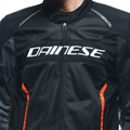 Air Frame 3 Tex - Men's Summer Motorcycle Jacket In Fabric - Black/Black/Red-Fluo