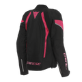 Avro 5 - Women's Fabric Motorcycle Jacket - Black/Fluo Pink