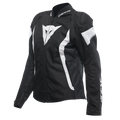 Avro 5 - Women's Fabric Motorcycle Jacket - Black/White/Black