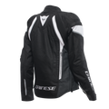 Avro 5 - Women's Fabric Motorcycle Jacket - Black/White/Black