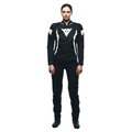 Avro 5 - Women's Fabric Motorcycle Jacket - Black/White/Black