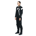 Avro 5 - Women's Fabric Motorcycle Jacket - Black/White/Black