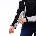 Air Frame 3 Tex - Women's Summer Motorcycle Jacket In Fabric - Light Gray/Light Gray/Black