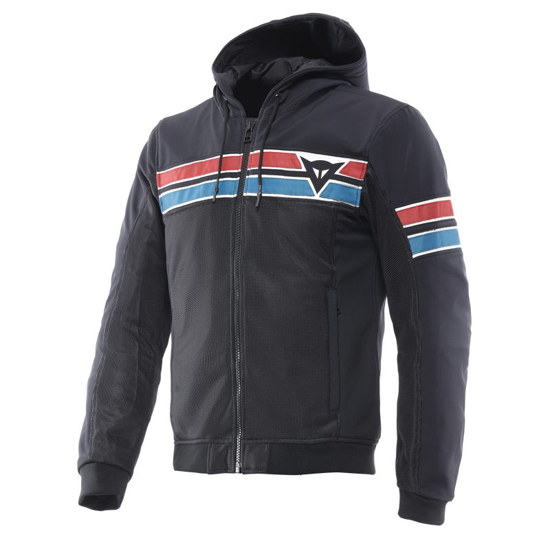 Vintedge Air Tex - Men's Summer Mesh Motorcycle Jacket - Black/Blue/Red