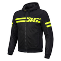 Vintedge Air Tex VR46 - Men's Summer Mesh Motorcycle Jacket - Black/Yellow-Fluo