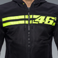Vintedge Air Tex VR46 - Men's Summer Mesh Motorcycle Jacket - Black/Yellow-Fluo