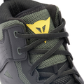 Suburb Air - Men's Summer Motorcycle Shoes In Fabric - Black/White/Army Green