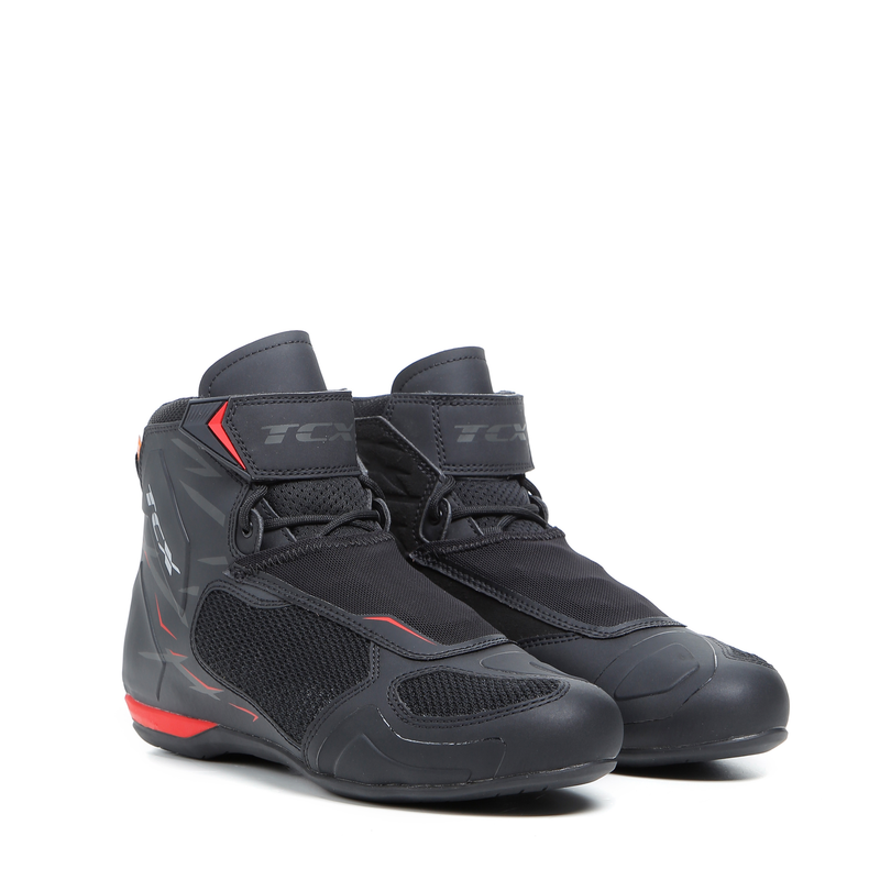R04D Air Men's Summer Motorcyce Shoes - Black/Red