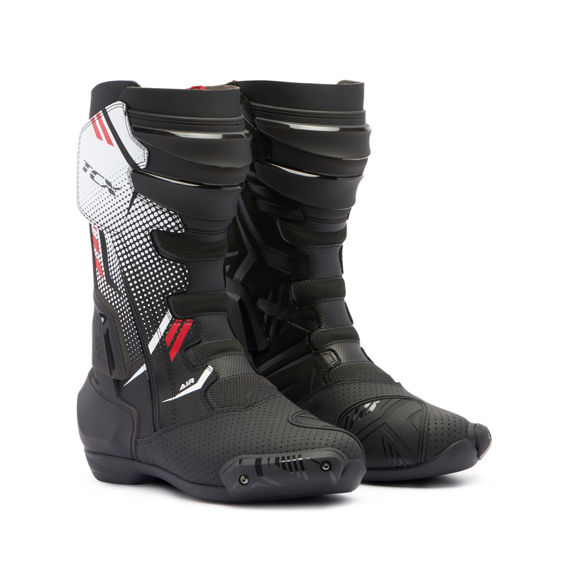 S-Tr1 Air Sport Motorcycle Boots Men - Black/White/Red
