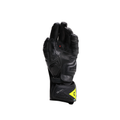 Fiero - Leather Racing Motorcycle Gloves - Black/Water/Yellow Fluo