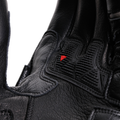 Fiero - Leather Racing Motorcycle Gloves - Black/Water/Yellow Fluo