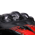 Fiero - Leather Racing Motorcycle Gloves - Black/Red-Lava/White