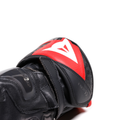 Fiero - Leather Racing Motorcycle Gloves - Black/Red-Lava/White