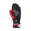 Reacto Carbon Long - Motorcycle Gloves In Leather Men - Black/Red-Lava